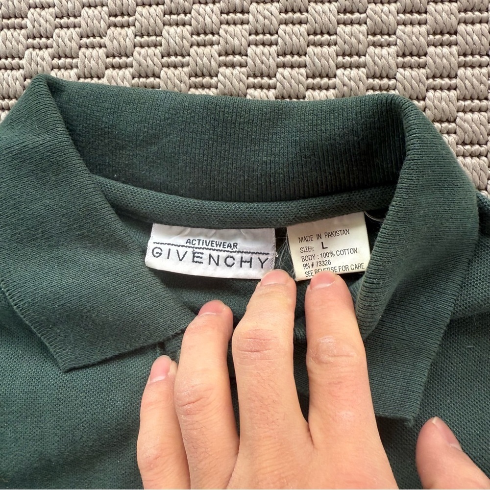 vintage 90s givenchy oversized green polo tee tshirt - Picture 3 of 4